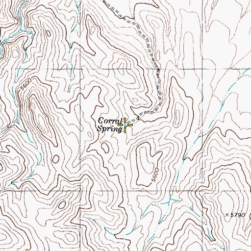 Topographic Map of Corral Spring, NV