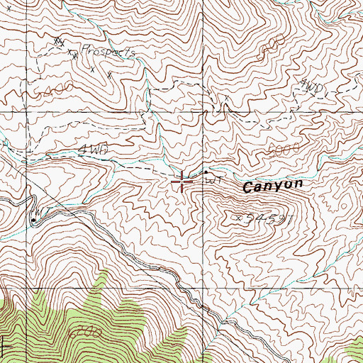 Topographic Map of Cottonwood Spring (historical), NV