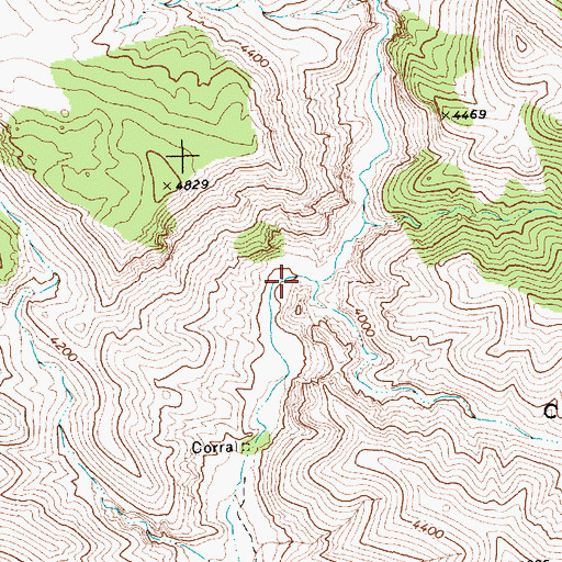 Topographic Map of Cougar Canyon, NV