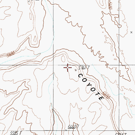 Topographic Map of Coyote Cuesta, NV