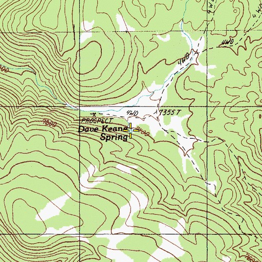 Topographic Map of Dave Keane Spring, NV