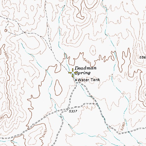 Topographic Map of Deadman Spring, NV