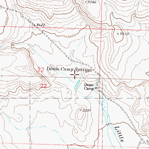 Topographic Map of Denio Camp Springs, NV