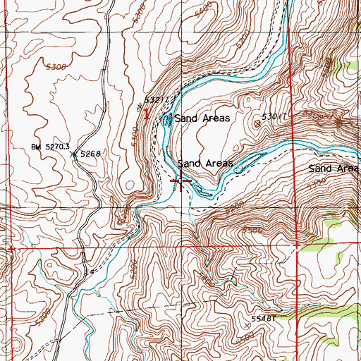 Topographic Map of Dixie Creek, NV