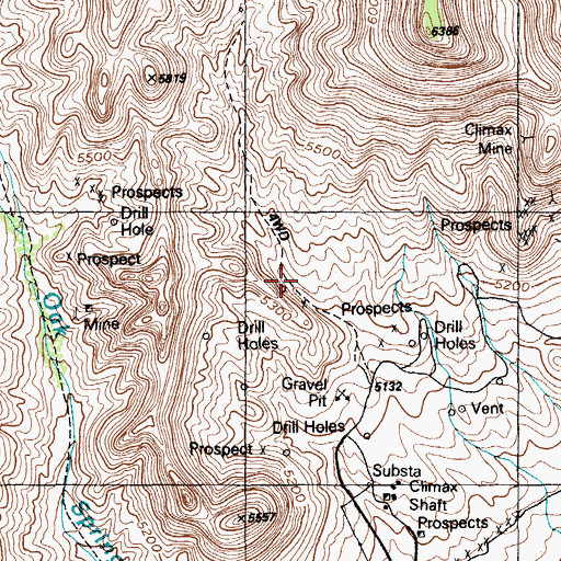 Topographic Map of Drill Hole Me 2, NV