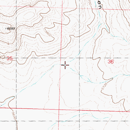 Topographic Map of Dry Canyon, NV