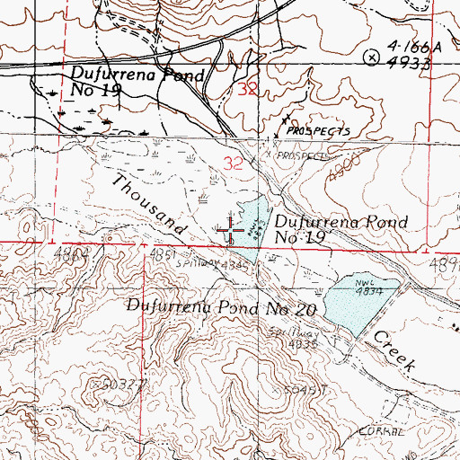 Topographic Map of Dufurrena Pond Number Nineteen, NV
