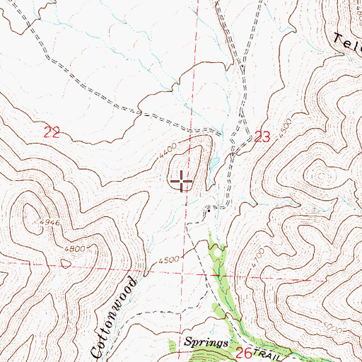 Topographic Map of East Cottonwood Canyon, NV