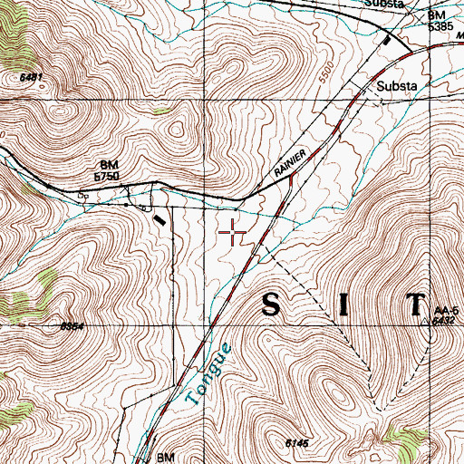 Topographic Map of Effinger 2 Drill Hole, NV