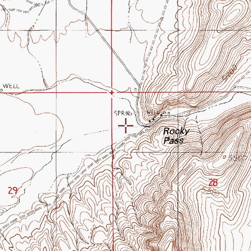 Topographic Map of Elder Creek, NV
