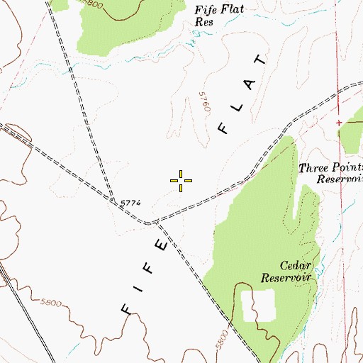 Topographic Map of Fife Flat, NV