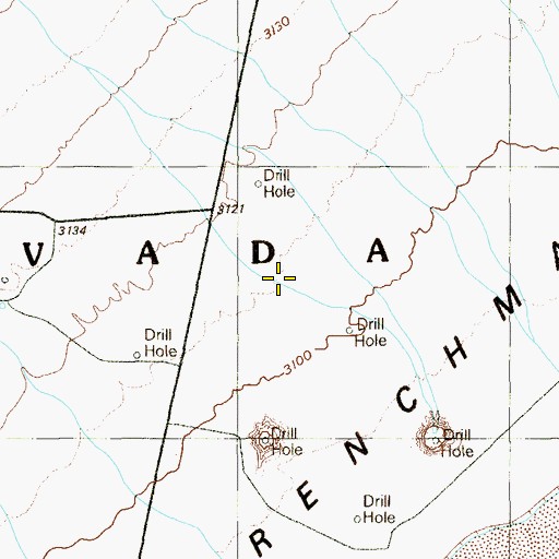 Topographic Map of Frenchman Flat, NV