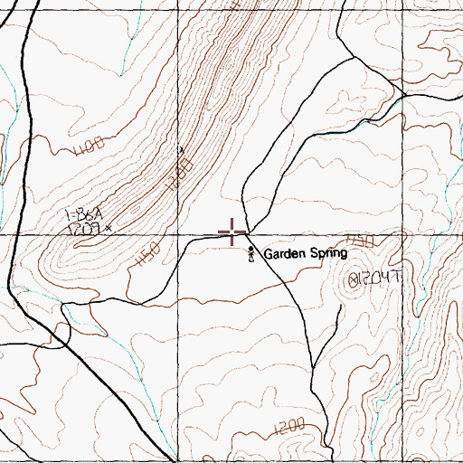 Topographic Map of Garden Spring, NV