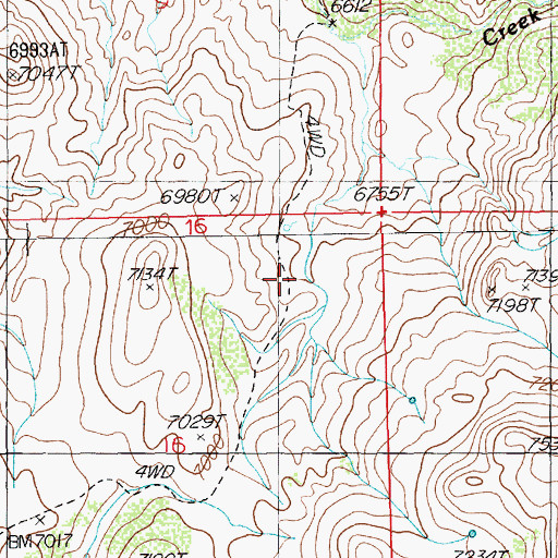 Topographic Map of Goicoechea Ranch, NV