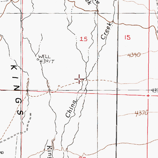 Topographic Map of Granite Creek, NV