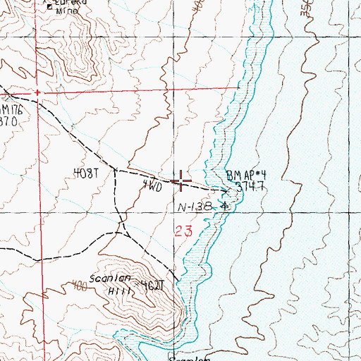 Topographic Map of Gregg Wash, NV