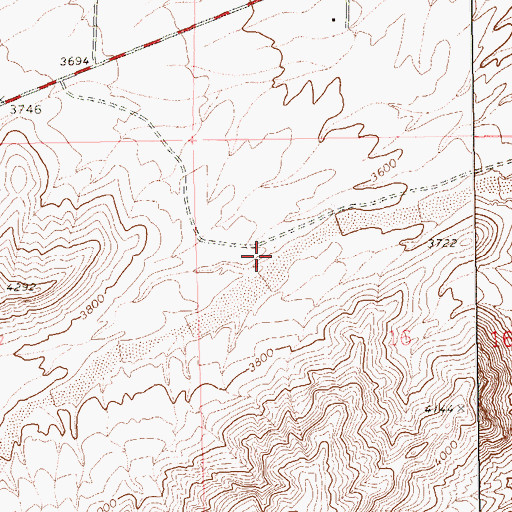 Topographic Map of Harris Springs Canyon, NV