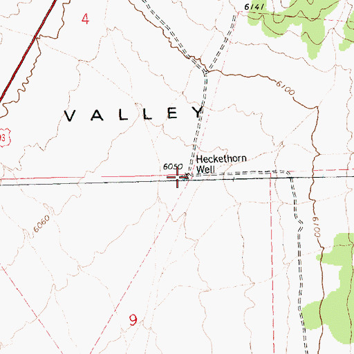 Topographic Map of Heckethorn Well, NV