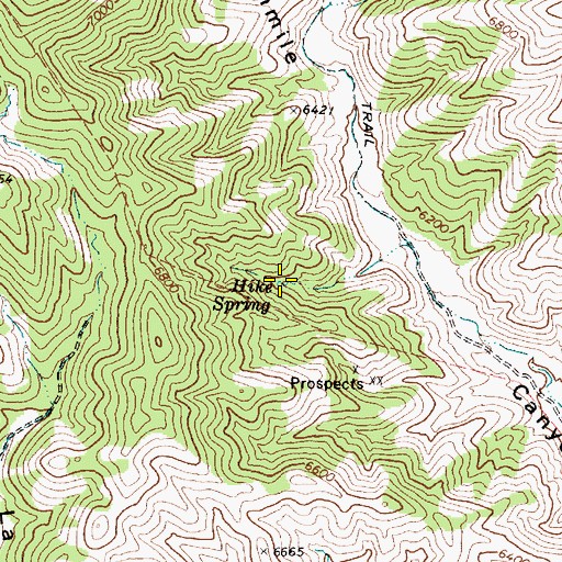Topographic Map of Hike Spring, NV