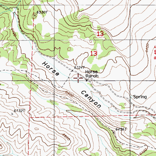 Topographic Map of Horse Ranch, NV