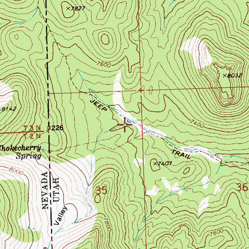 Topographic Map of Horse Valley, NV