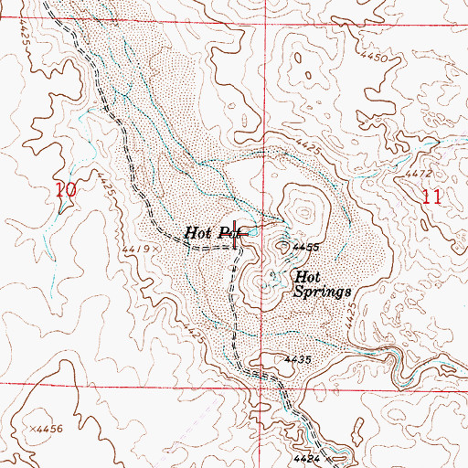 Topographic Map of Hot Pot, NV