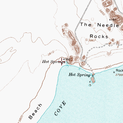 Topographic Map of Hot Springs, NV