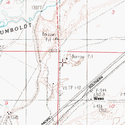 Topographic Map of Humboldt Rifle-Pistol Range, NV