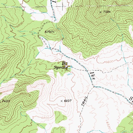Topographic Map of Ike Spring, NV