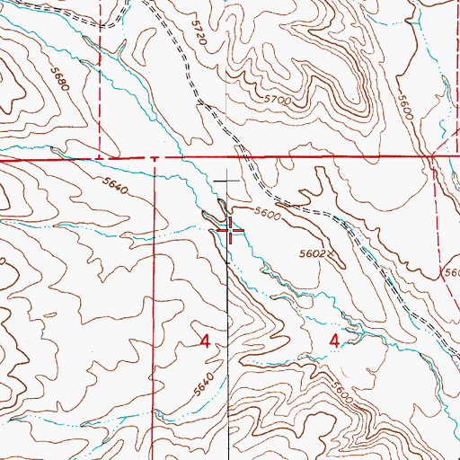 Topographic Map of Indian Creek, NV