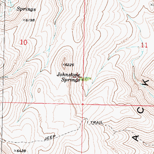 Topographic Map of Johnstone Springs, NV