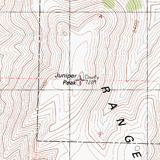 Topographic Map of Juniper Peak, NV