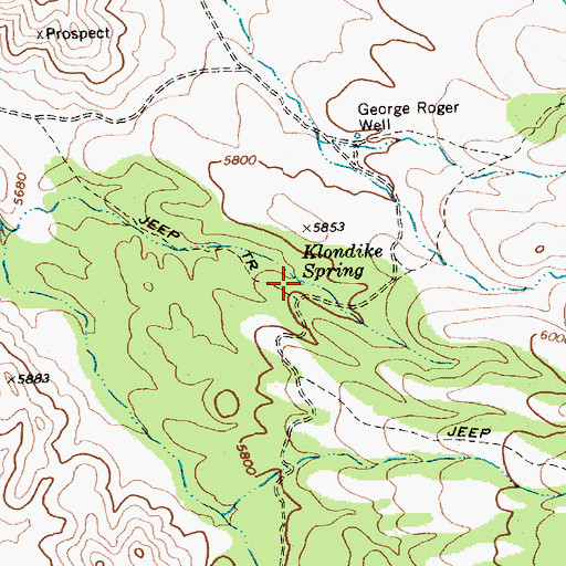 Topographic Map of Klondike Spring, NV