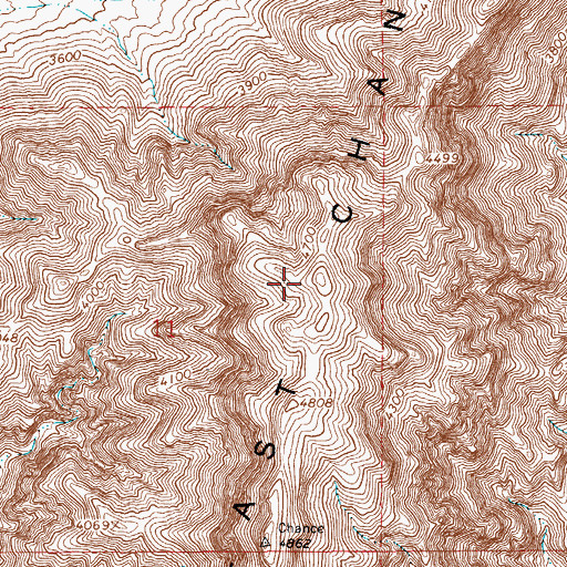 Topographic Map of Last Chance Range, NV
