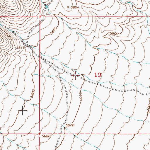 Topographic Map of Lee Canyon, NV