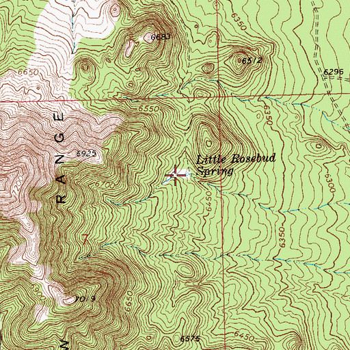 Topographic Map of Little Rosebud Spring, NV