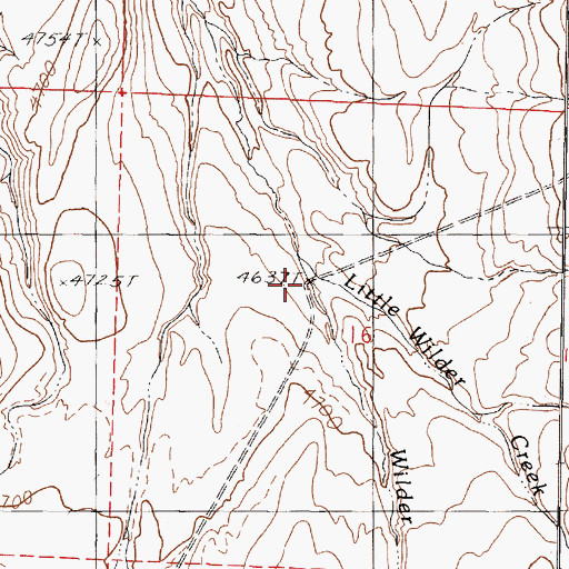 Topographic Map of Little Wilder Creek, NV