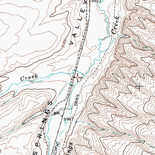 Topographic Map of Loomis Creek, NV