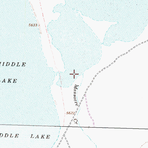Topographic Map of Massacre Creek, NV
