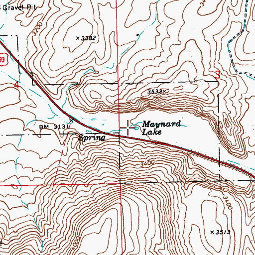Topographic Map of Maynard Lake, NV