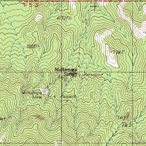 Topographic Map of McNamara Spring, NV