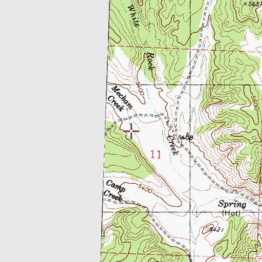 Topographic Map of Mecham Creek, NV