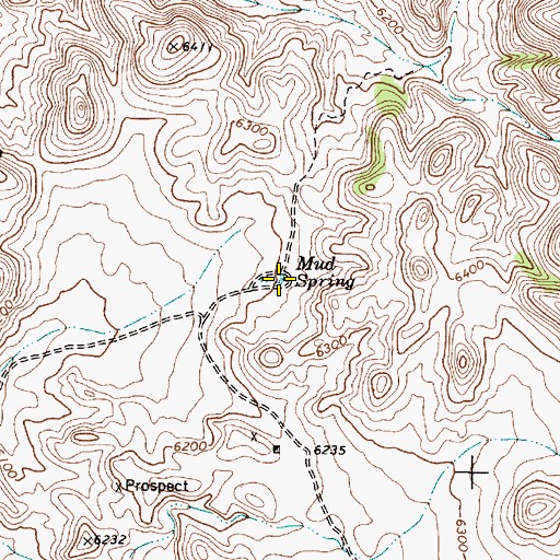 Topographic Map of Mud Spring, NV