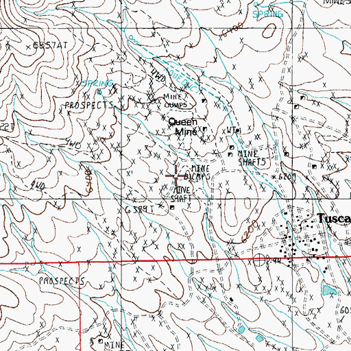 Topographic Map of Navajo Mine, NV