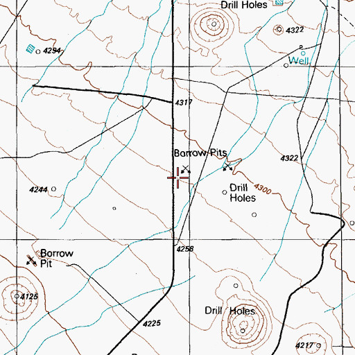 Topographic Map of Nevada Test Site Area 7, NV