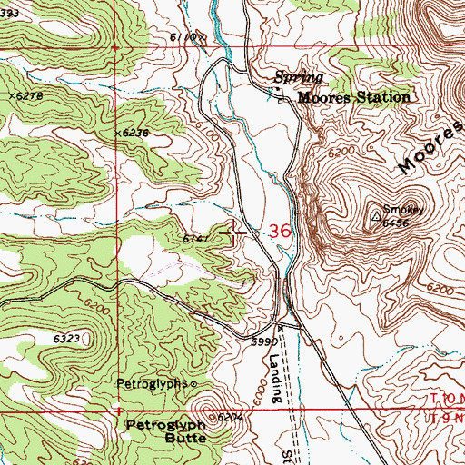 Topographic Map of North Canyon, NV