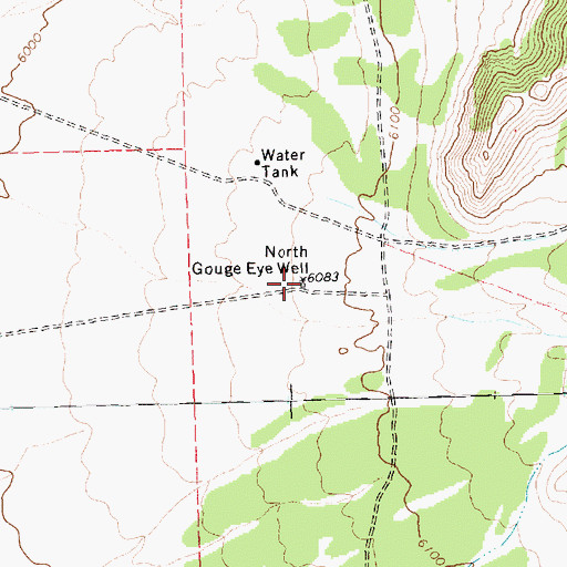 Topographic Map of North Gouge Eye Well, NV