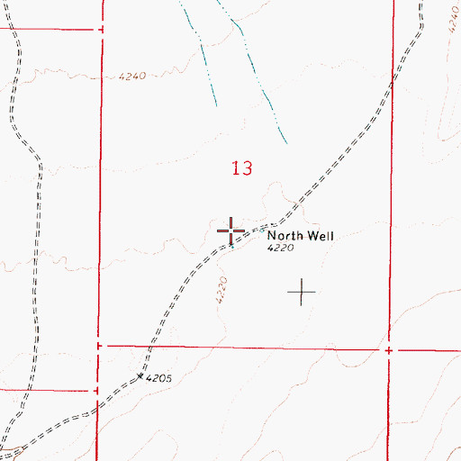 Topographic Map of North Well, NV