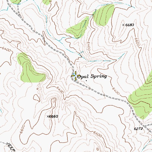 Topographic Map of Opal Spring, NV