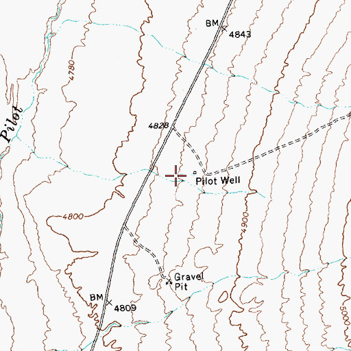 Topographic Map of Pilot Well, NV